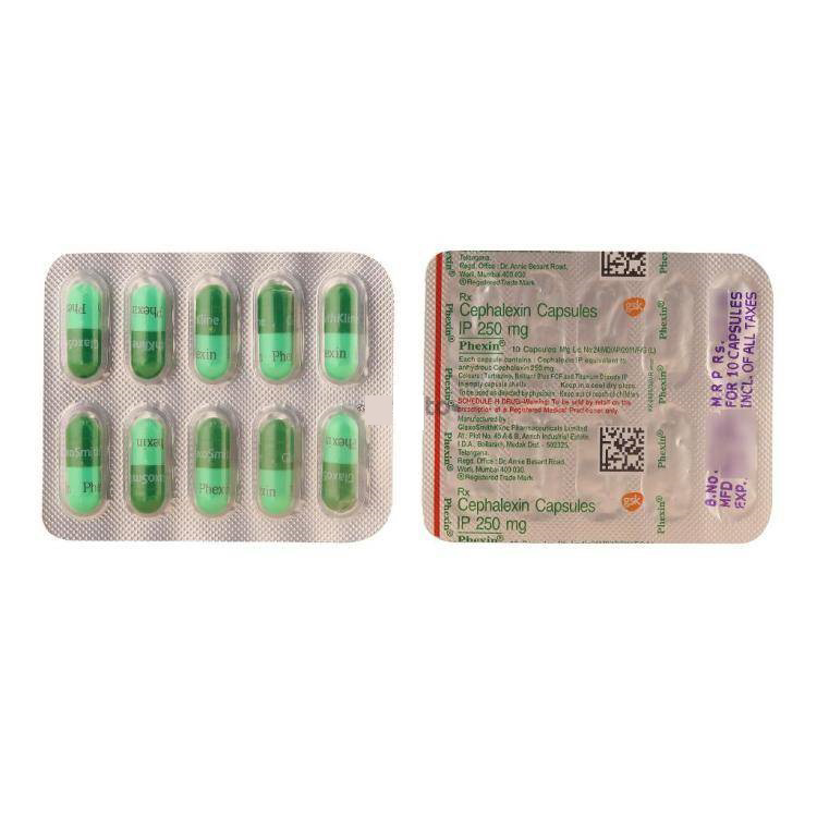 Purchase PHEXIN 250mg Capsule 10's | 24x7 Pharma