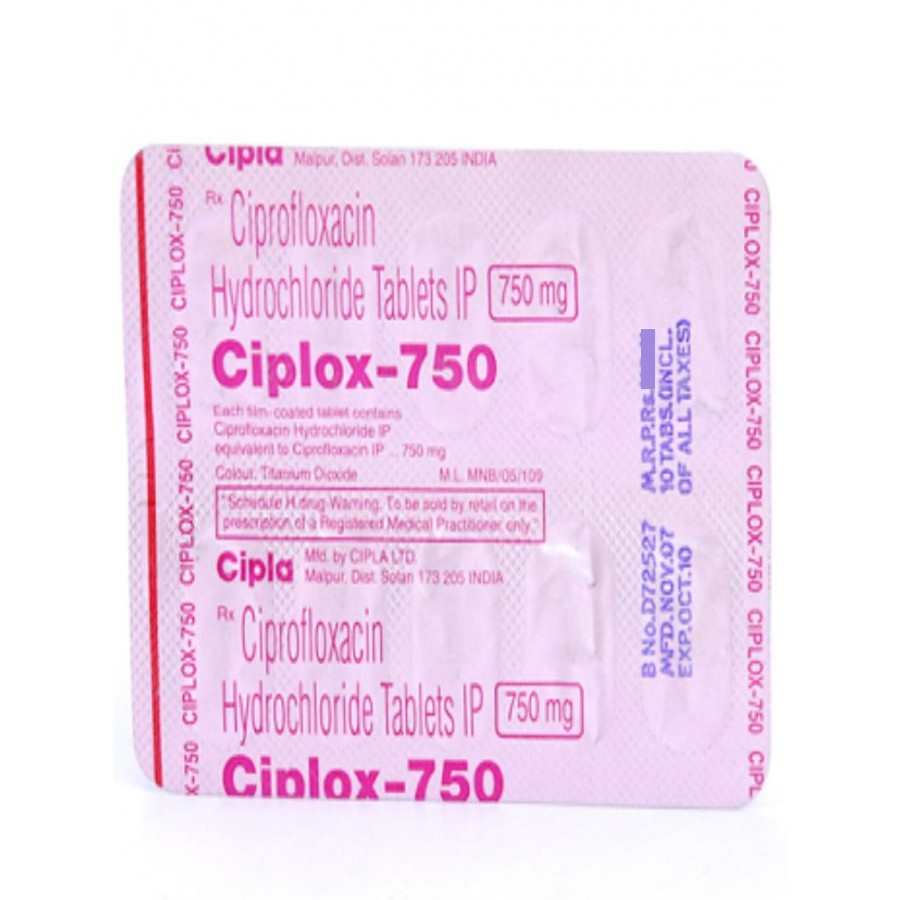 CIPLOX 750mg Tablet 10's At Best Price At Flat 25% OFF | 24x7 Pharma