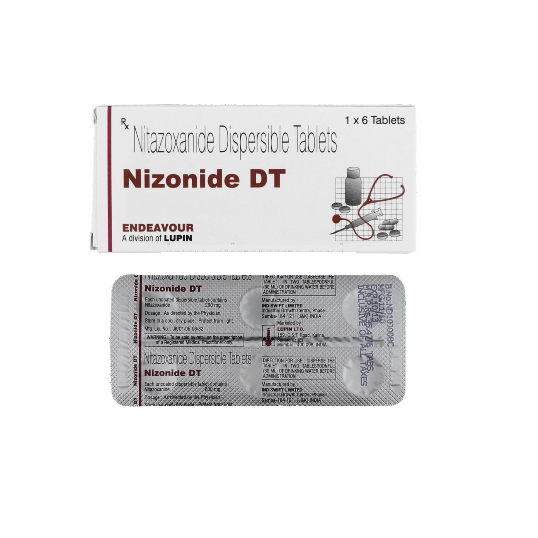 Get Nizonide Dt 200mg Tablet 6's With Fast Shipping | 24x7 Pharma