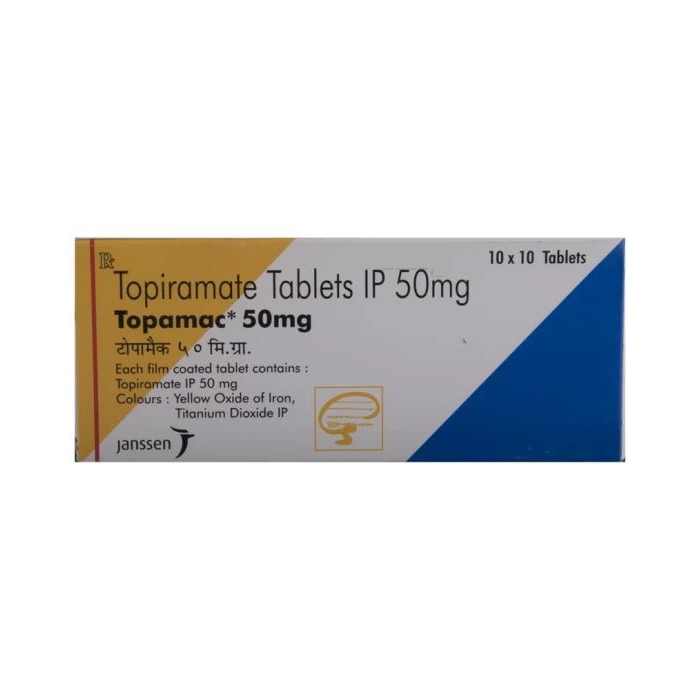 Purchase Topamac 50mg Tablet 10's | 24x7 Pharma