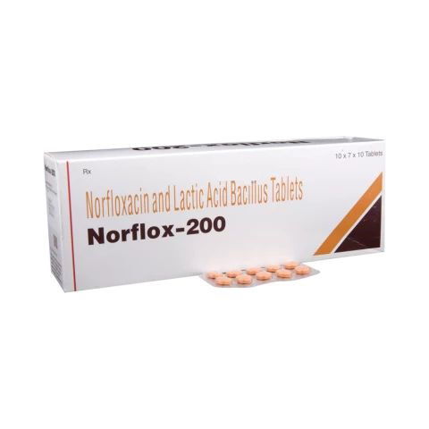 Purchase NORFLOX 200mg Tablet 10's At Best Price | 24x7 Pharma