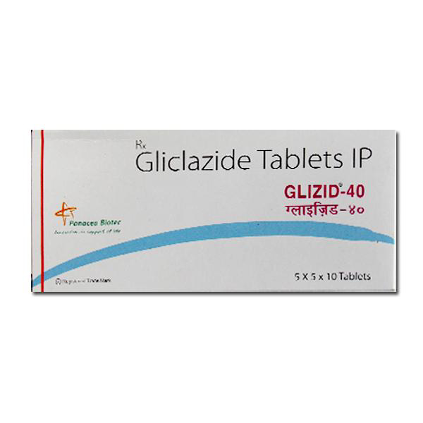 Purchase Glizid 40mg Tablet 10's | 24x7 Pharma