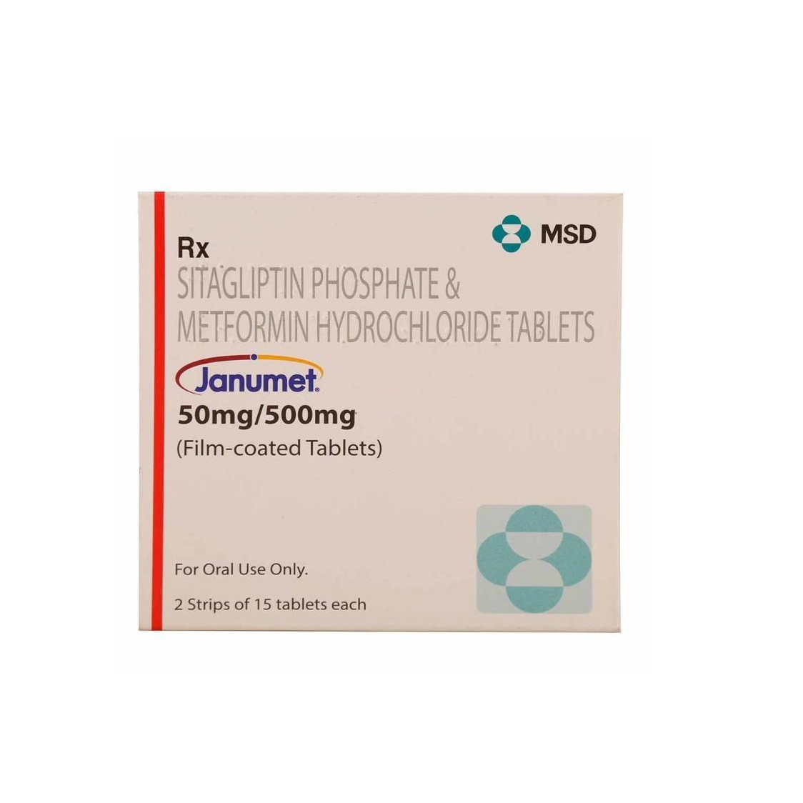 Buy Janumet 50/500mg Tablet 15's With Fast Shipping | 24x7 Pharma