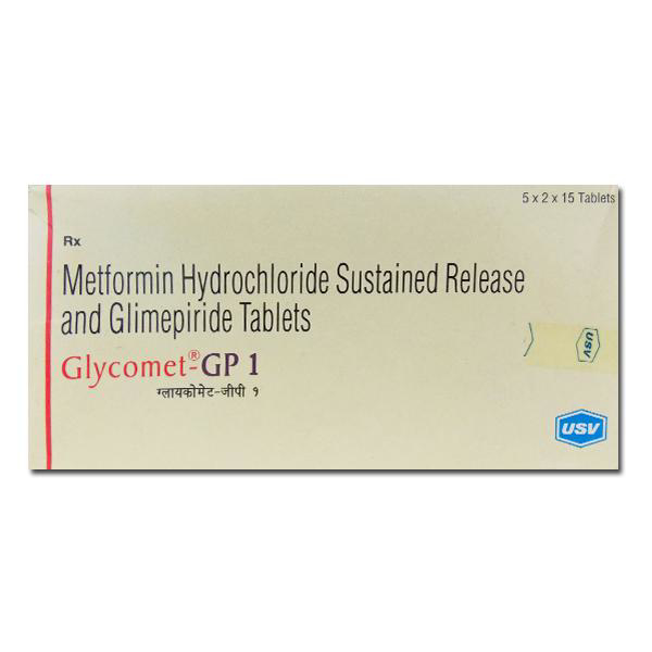 Buy Glycomet GP 1mg Tablet 15's  At Best Price| 24x7 Pharma