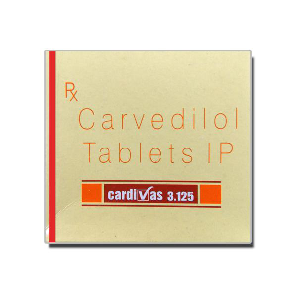 Buy CARDIVAS 3.125mg Tablet 10's At Discounted Price | 24x7 Pharma