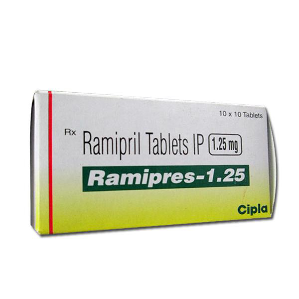 Get RAMIPRES 1.25mg Tablet 10's At Best Price| 24x7 Pharma