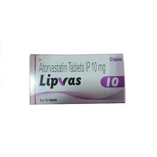 Get Lipvas 10mg Tablet 30's At Discounted Price | 24x7 Pharma