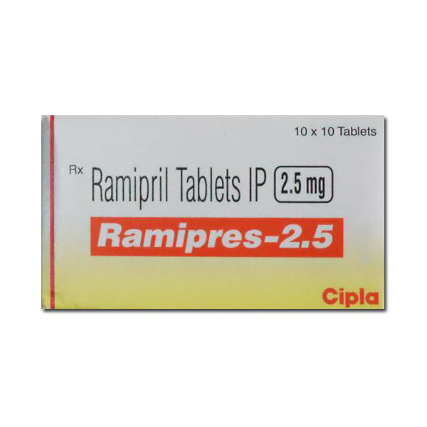 RAMIPRES 2.5mg Tablet 10's At Best Price At Flat 25% OFF | 24x7 Pharma