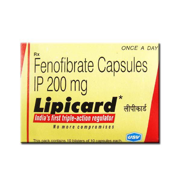 Buy Lipicard 200mg Capsule 0's At Offer Price | 24x7 Pharma