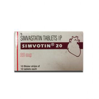 SIMVOTIN 20mg Tablet 30's (Simvastatin) | 24x7 Pharma