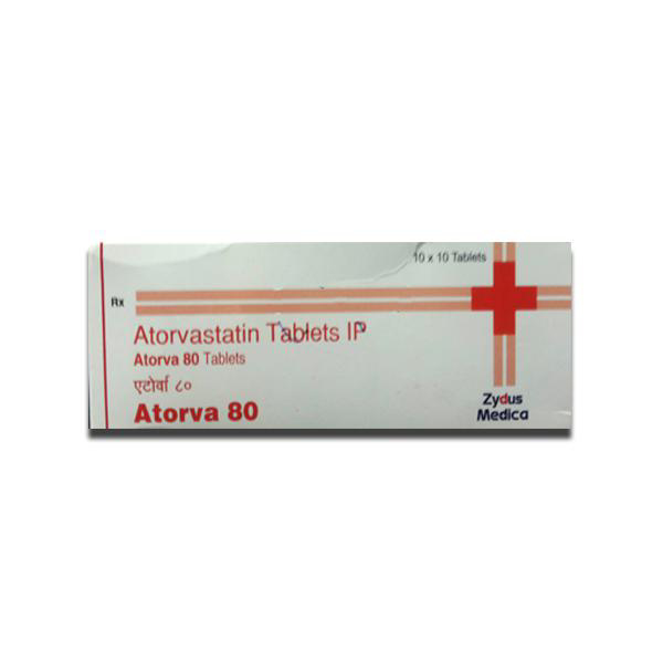 Get ATORVA 80mg Tablet 10's At Best Price| 24x7 Pharma