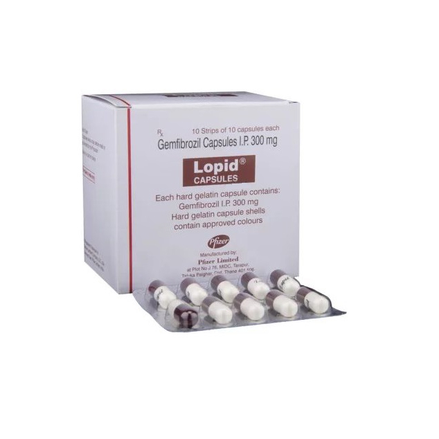 Lopid 300 mg Capsule 30'S At Best Price At Flat 25% OFF| 24x7 Pharma
