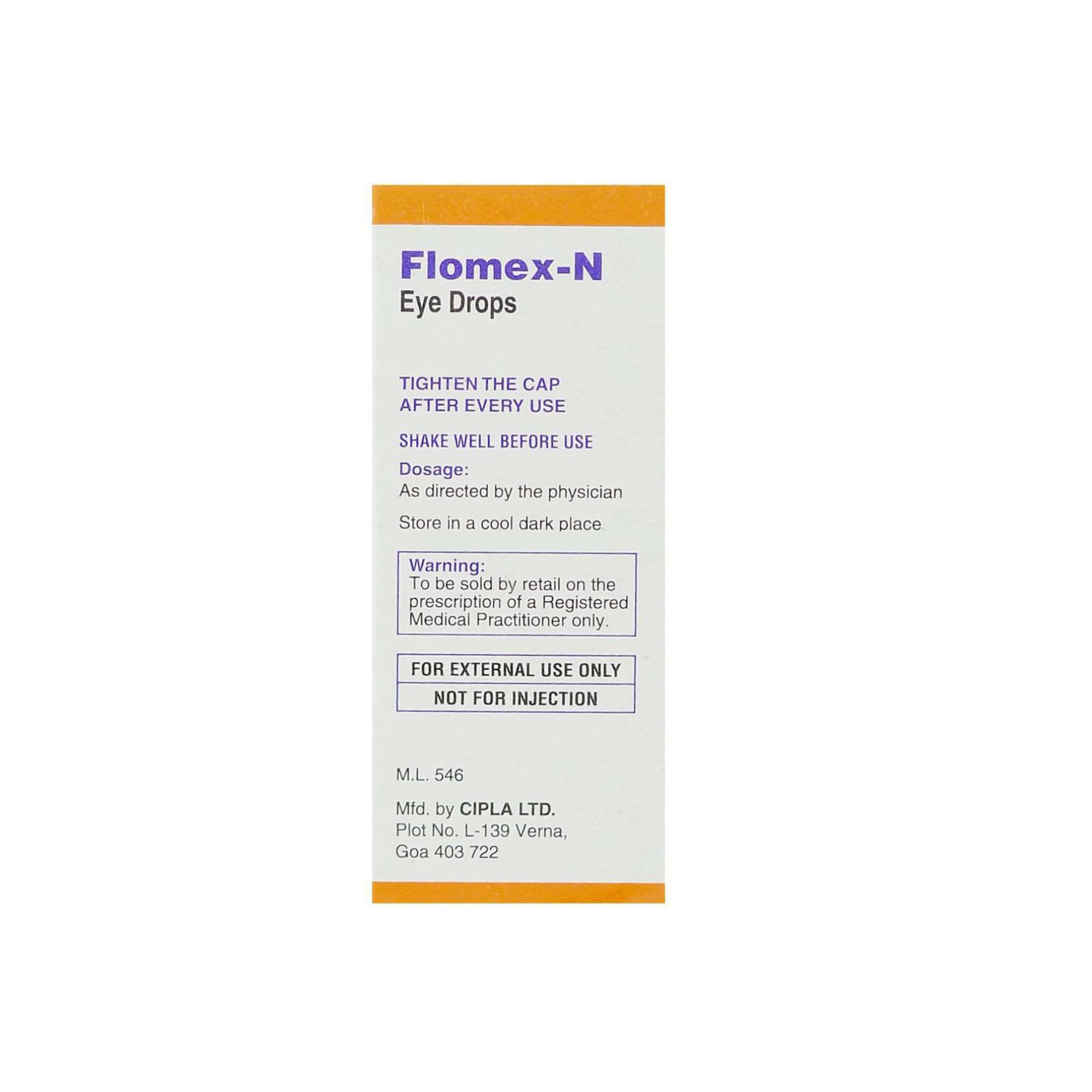 Get Flomex N Eye Drops 5ml At Best Price| 24x7 Pharma