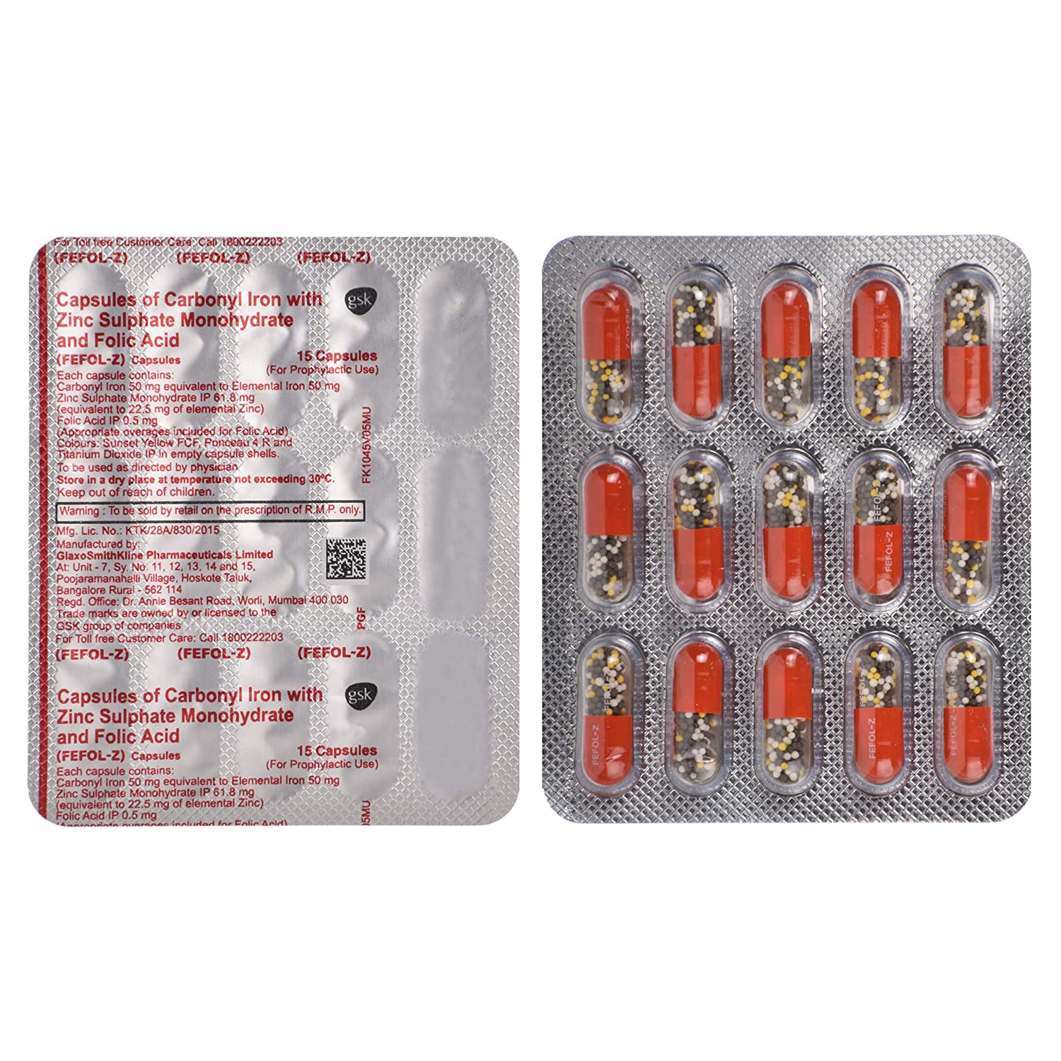 Get Fefol Z Capsule 15'S At Offer Price | 24x7 Pharma