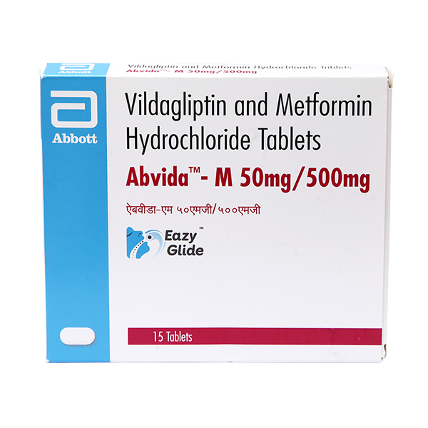 Buy Abvida-M 50 mg/500 mg Tablet 15's At Best Price| 24x7 Pharma