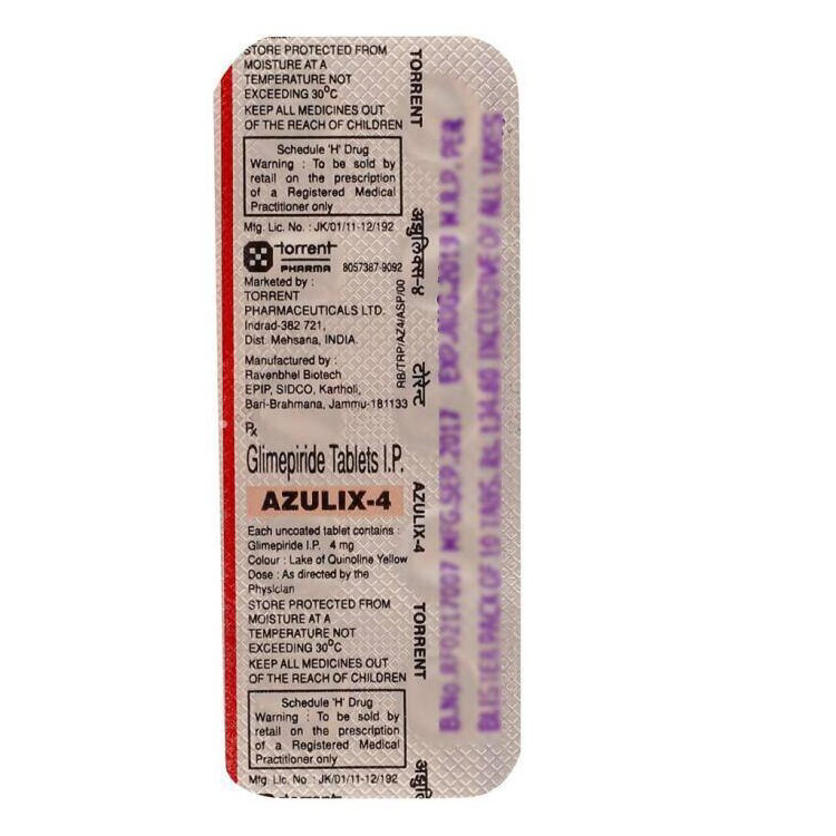 Buy Azulix 4mg Tablet 10'S At Best Price| 24x7 Pharma