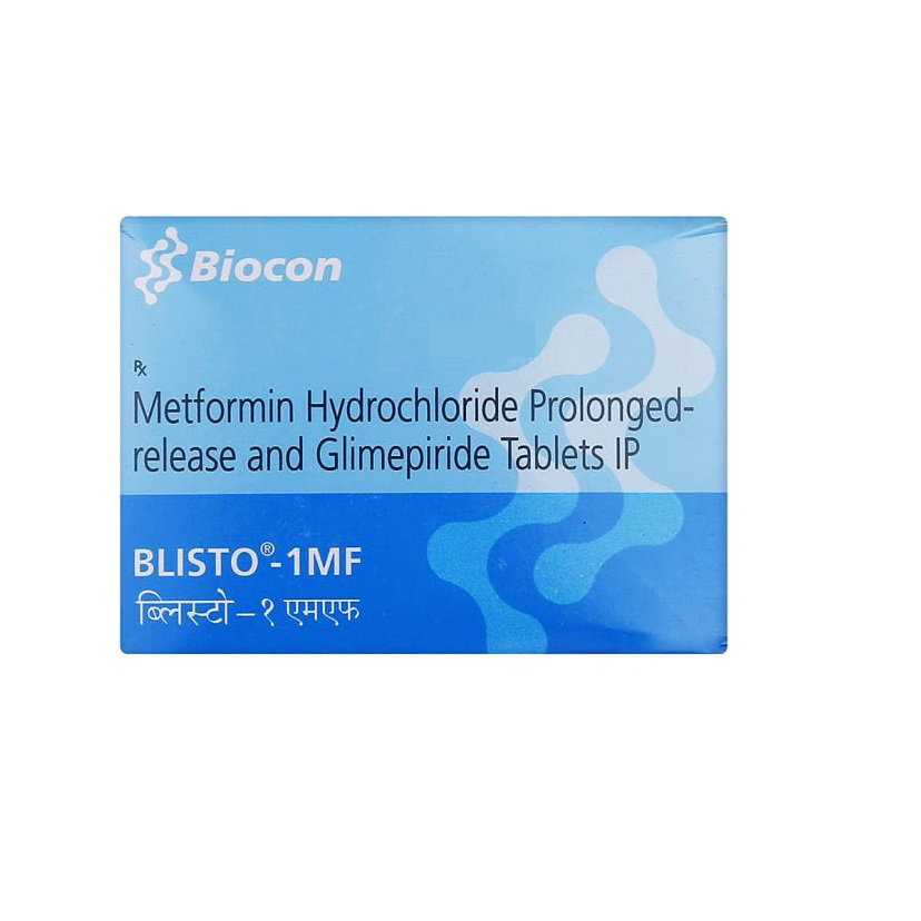 Blisto 1Mf Tablet 10'S (Glimepiride and Metformin) | 24x7 Pharma