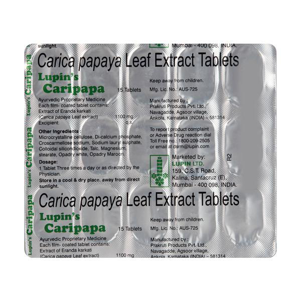 Get Caripapa Tablet 15'S With Fast Shipping | 24x7 Pharma