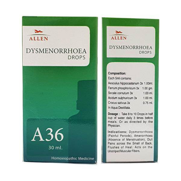 24x7Pharma. Allen A36 Dysmenorrhoea Drops 30 ml