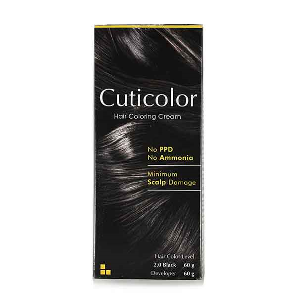 Buy Cuticolor Black Hair Coloring Cream 60gm