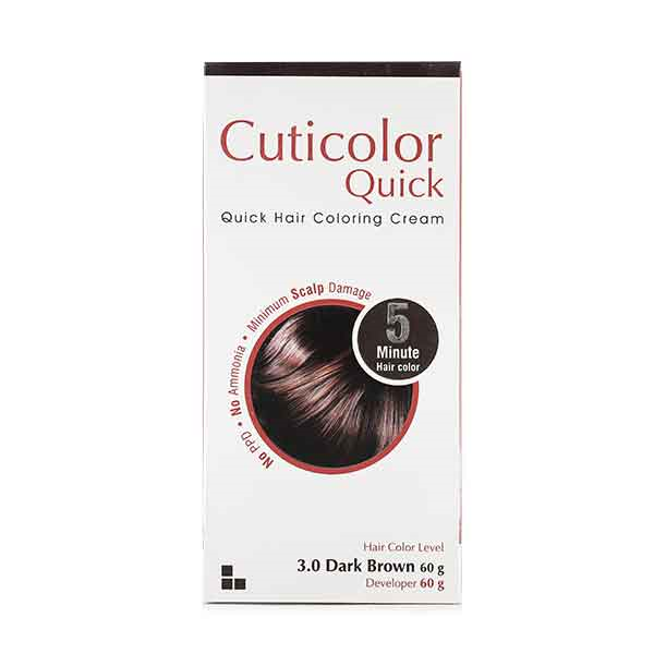 24x7Pharma. CUTICOLOR QUICK DARK BROWN HAIR COLORING Cream 60gm