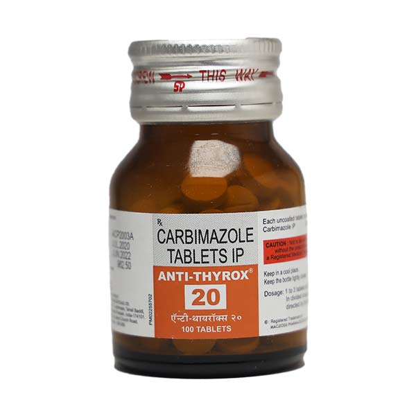 Anti Thyrox 20mg Tablet 100'S At Best Price At Flat 25% OFF | 24x7 Pharma