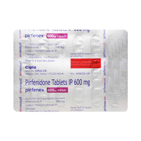 Purchase PIRFENEX 600mg Tablet 15's At Best Price | 24x7 Pharma