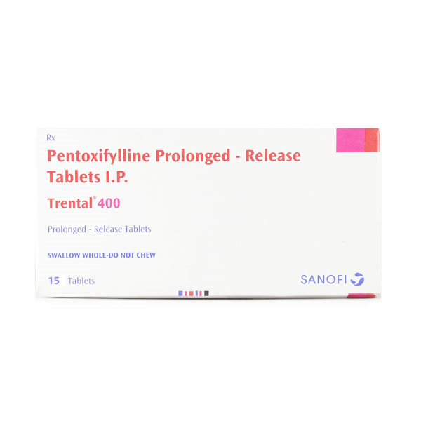 Get Trental 400mg Tablet 15'S With Fast Shipping | 24x7 Pharma