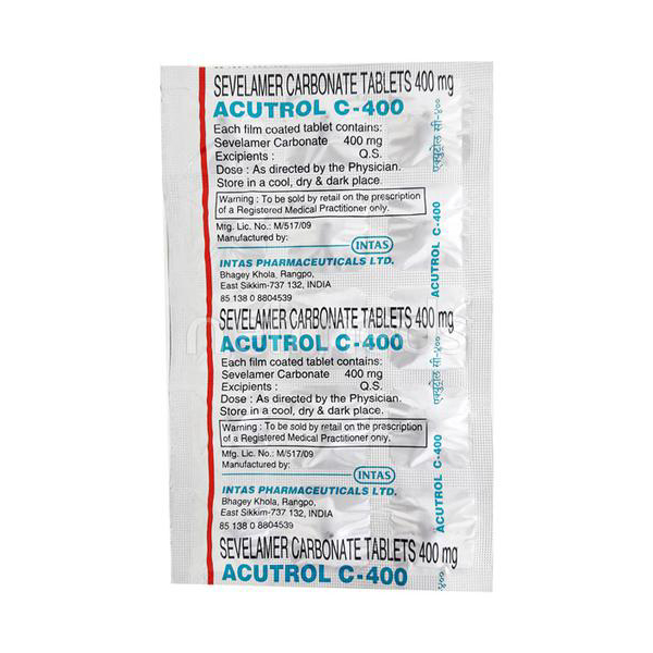 Get Acutrol C 400mg Tablet 15'S At Best Price| 24x7 Pharma