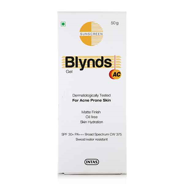 Blynds AC SPF 30+ PA+++ Sunscreen Gel 50gm | 24x7 Pharma