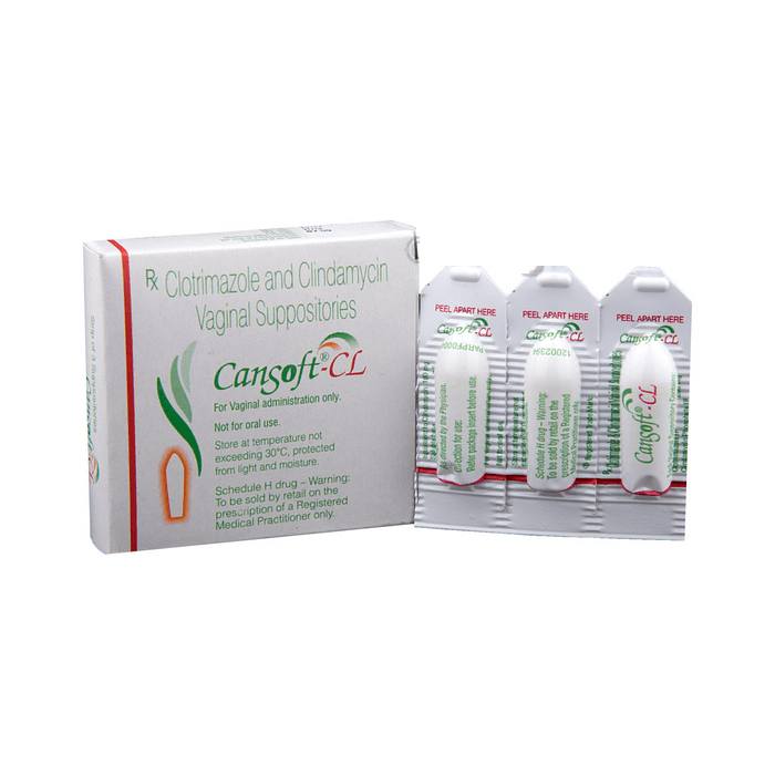 Get Cansoft CL Vag Suppository 3'S At Best Price| 24x7 Pharma